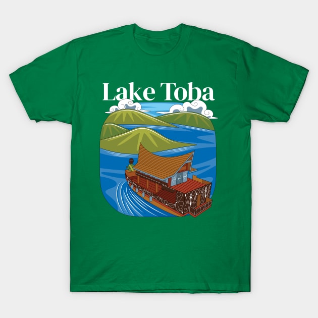 Lake Toba (Indonesia Travel) T-Shirt by MEDZ